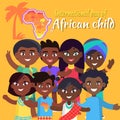 International African Child Day Postcard with Kids