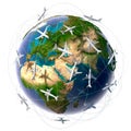 International air travel Royalty Free Stock Photo