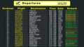 International airport table departures schedule flights refresh flat update