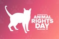 International Animal Rights Day. December 10. Holiday concept. Template for background, banner, card, poster with text