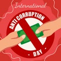 International Anti Corruption Day Illustration Royalty Free Stock Photo
