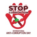 International Anti Corruption Day Illustration Royalty Free Stock Photo