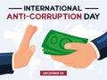 International Anti Corruption Day Illustration Royalty Free Stock Photo
