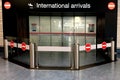 International arrivals gate Royalty Free Stock Photo