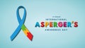 International Asperger\'s Awareness Day banner background template vector illustration design