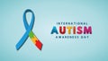 International Autism Awareness Day Wallpaper Banner Background Template Vector Illustration Design