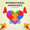 International aspergers awareness day social media post Royalty Free Stock Photo
