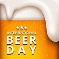 International Beer Day, on August. Cheers with clinking beer mugs conceptual.