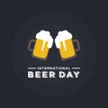 International beer day design illustration. beer, cheers, Vector Royalty Free Stock Photo