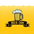 International beer day vector background.