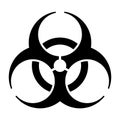 International bio hazard symbol, bio hazard isolated sign, vector illustration.
