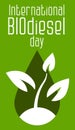 International Biodiesel Day. August 10. The concept of the holiday. Template for background, banner, postcard, poster