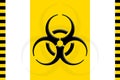 International biological hazard graphic symbol used during contamination with infectious diseases