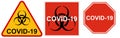 International biological hazard graphic symbol used during contamination with infectious diseases