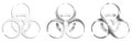 International biological hazard graphic symbol used during contamination with infectious diseases