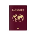 International biometric passport cover page.