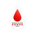 International blood donor day concept poster