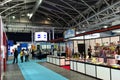 International Book Fair, Turin, Italy - 14 october 2021: Visitors stroll through the stands of publishers Royalty Free Stock Photo