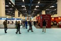 International Book Fair, Turin, Italy - 14 october 2021: Visitors stroll through the stands of publishers Royalty Free Stock Photo