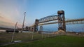 International Bridge And Historic Railroad Bridge In Sault Ste. Marie Royalty Free Stock Photo