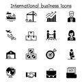 International business icon set vector illustration graphic design Royalty Free Stock Photo