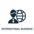 International Business icon. Simple element from business organization collection. Creative International Business icon for web Royalty Free Stock Photo