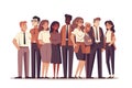 International business man and woman team. Group of office workers people standing together teamwork concept Royalty Free Stock Photo