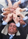 International business people with thumbs Royalty Free Stock Photo