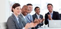 International business team clapping Royalty Free Stock Photo