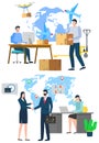 International Business, Worldwide Delivery Vector