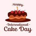 International Cake Day calligraphy hand lettering