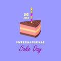 International Cake Day greeting card or banner