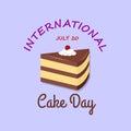 International Cake Day greeting card or banner