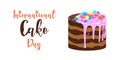 International Cake Day poster with the inscription