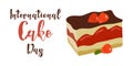 International Cake Day poster with the inscription