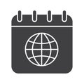 International calendar glyph icon