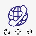 International call icon stock vector illustration flat design