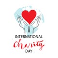 International charity day. Poster concept.