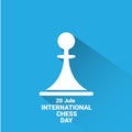 International chess day background . vector chess