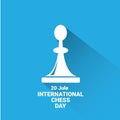 International chess day background . vector chess