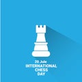 International chess day background . vector chess