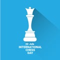 International chess day background . vector chess