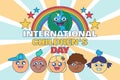 International children day happy kids event banner