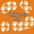 International children`s Day, June 1, greeting card. Vector Royalty Free Stock Photo