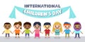 International Children`s Day Banner Design