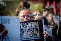 International circus day. Activists protested against exploitation the animals Royalty Free Stock Photo