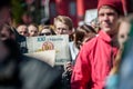 International circus day. Activists protested against exploitation the animals Royalty Free Stock Photo