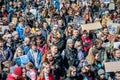 International circus day. Activists protested against exploitation the animals Royalty Free Stock Photo