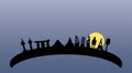 International City Skyline Silhouette vector