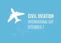International Civil Aviation Day vector